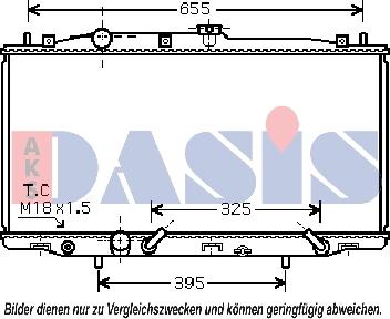 AKS Dasis 100042N - Радіатор, охолодження двигуна avtolavka.club