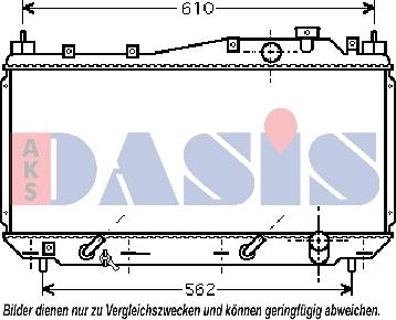 AKS Dasis 100025N - Радіатор, охолодження двигуна avtolavka.club