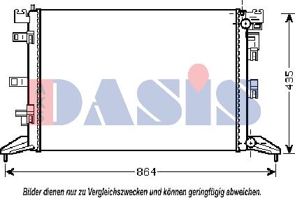 AKS Dasis 180068N - Радіатор, охолодження двигуна avtolavka.club