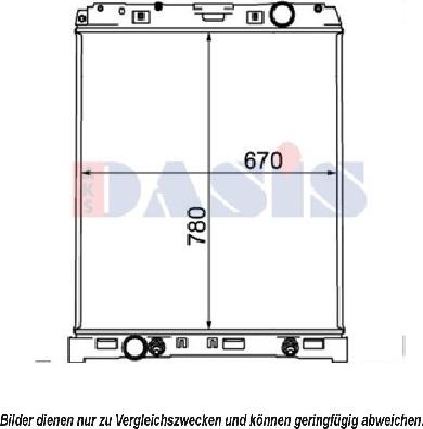 AKS Dasis 130038N - Радіатор, охолодження двигуна avtolavka.club