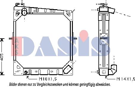 AKS Dasis 130360N - Радіатор, охолодження двигуна avtolavka.club