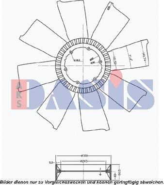 AKS Dasis 138800N - Крильчатка вентилятора, охолодження двигуна avtolavka.club