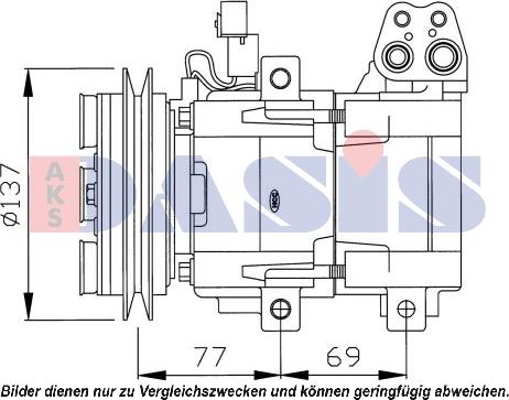 AKS Dasis 851641N - Компресор, кондиціонер avtolavka.club