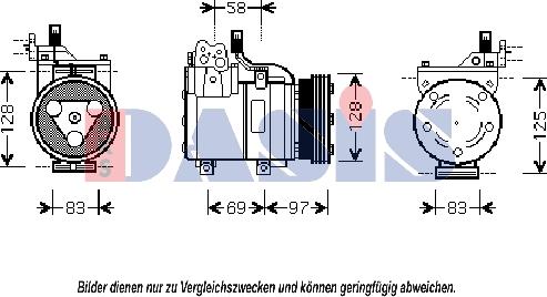 AKS Dasis 851391N - Компресор, кондиціонер avtolavka.club