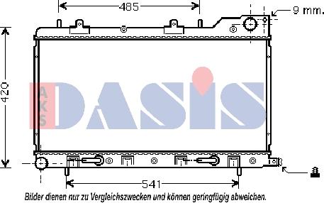 AKS Dasis 350018N - Радіатор, охолодження двигуна avtolavka.club