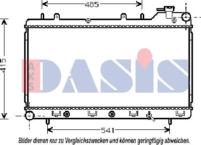 AKS Dasis 350180N - Радіатор, охолодження двигуна avtolavka.club