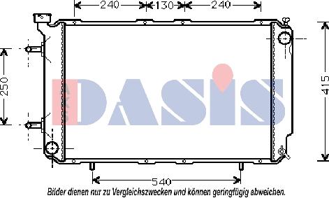 AKS Dasis 350270N - Радіатор, охолодження двигуна avtolavka.club