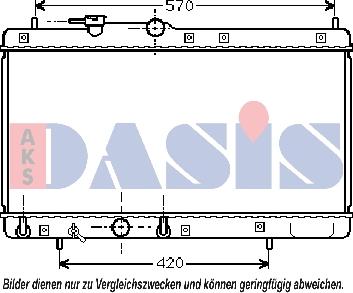 AKS Dasis 360022N - Радіатор, охолодження двигуна avtolavka.club