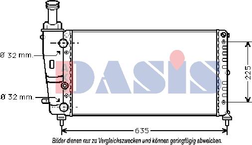 AKS Dasis 300550N - Радіатор, охолодження двигуна avtolavka.club