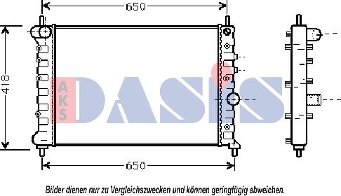 AKS Dasis 300003N - Радіатор, охолодження двигуна avtolavka.club