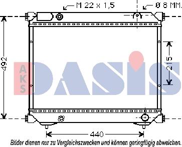 AKS Dasis 320370N - Радіатор, охолодження двигуна avtolavka.club