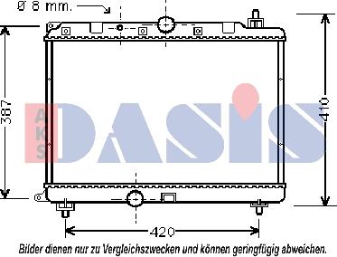 AKS Dasis 370410N - Радіатор, охолодження двигуна avtolavka.club