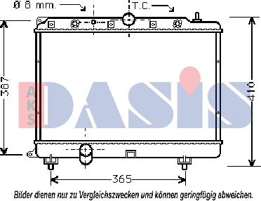 AKS Dasis 370004N - Радіатор, охолодження двигуна avtolavka.club