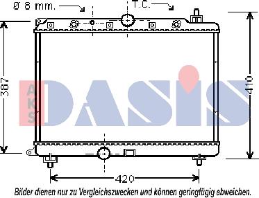 AKS Dasis 370005N - Радіатор, охолодження двигуна avtolavka.club