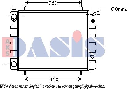 AKS Dasis 370002N - Радіатор, охолодження двигуна avtolavka.club