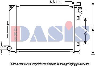 AKS Dasis 370037N - Радіатор, охолодження двигуна avtolavka.club