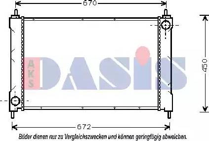 AKS Dasis 370024N - Радіатор, охолодження двигуна avtolavka.club