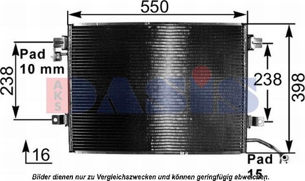 AKS Dasis 372012N - Конденсатор, кондиціонер avtolavka.club