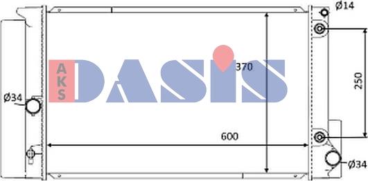 AKS Dasis 210266N - Радіатор, охолодження двигуна avtolavka.club