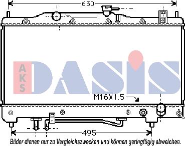 AKS Dasis 211990N - Радіатор, охолодження двигуна avtolavka.club