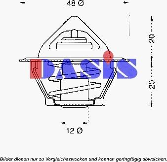 AKS Dasis 750383N - Термостат, охолоджуюча рідина avtolavka.club