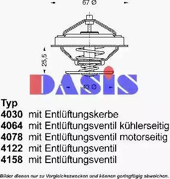 AKS Dasis 751860N - Термостат, охолоджуюча рідина avtolavka.club
