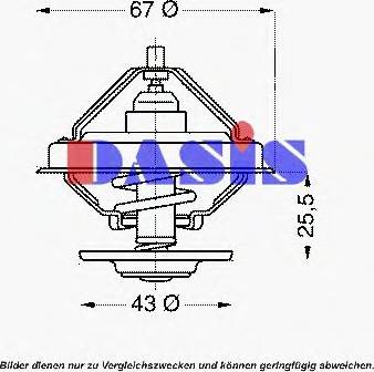 AKS Dasis 751873N - Термостат, охолоджуюча рідина avtolavka.club