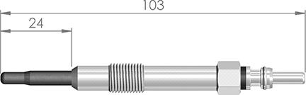 A-N PARTS 103 436 - Свічка розжарювання avtolavka.club