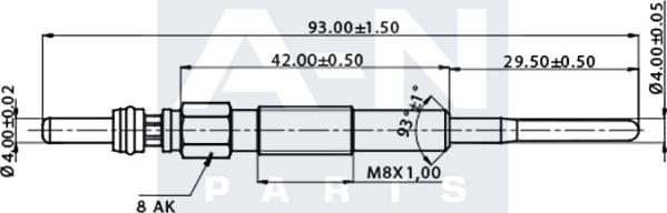 A-N PARTS A-N094003 - Свічка розжарювання avtolavka.club