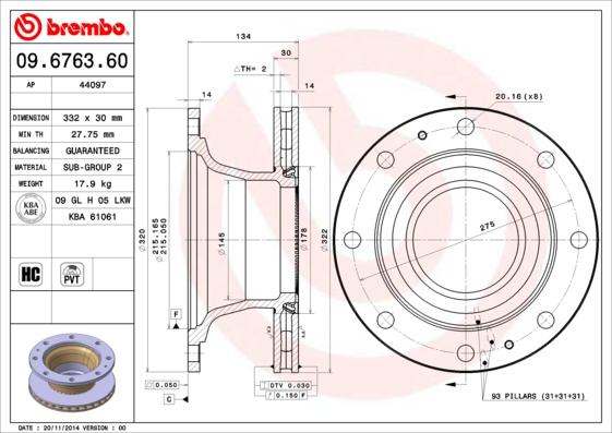 AP 44097 - Гальмівний диск avtolavka.club