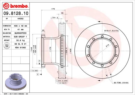 AP 44052 - Гальмівний диск avtolavka.club