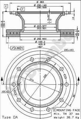 AP 44039 - Гальмівний диск avtolavka.club