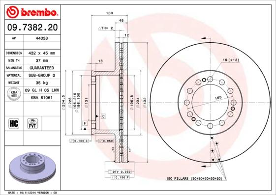 AP 44038 - Гальмівний диск avtolavka.club