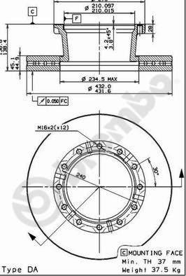 AP 44025 - Гальмівний диск avtolavka.club