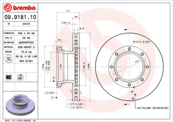 AP 44072 - Гальмівний диск avtolavka.club