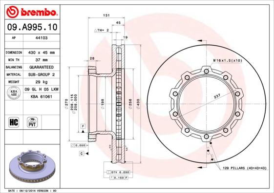 AP 44103 - Гальмівний диск avtolavka.club