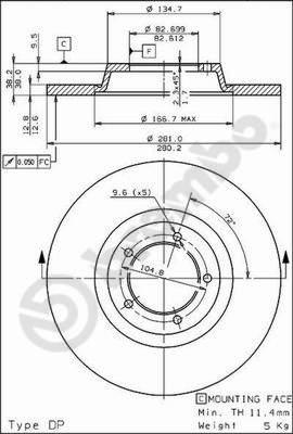 VAICO 3040016 - Гальмівний диск avtolavka.club