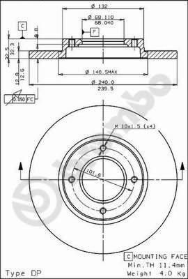 AP 14130 - Гальмівний диск avtolavka.club