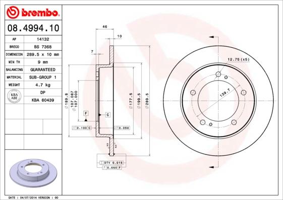 AP 14132 - Гальмівний диск avtolavka.club