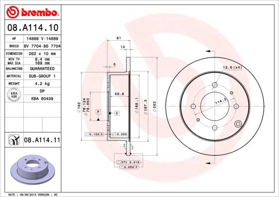 AP 14889 V - Гальмівний диск avtolavka.club