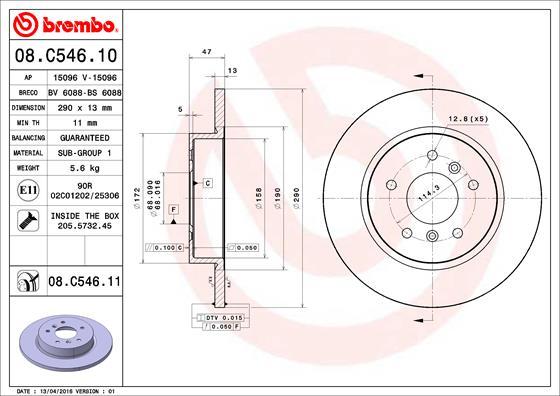 AP 15096 V - Гальмівний диск avtolavka.club