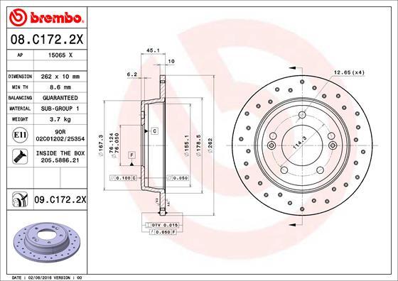 AP 15065 X - Гальмівний диск avtolavka.club