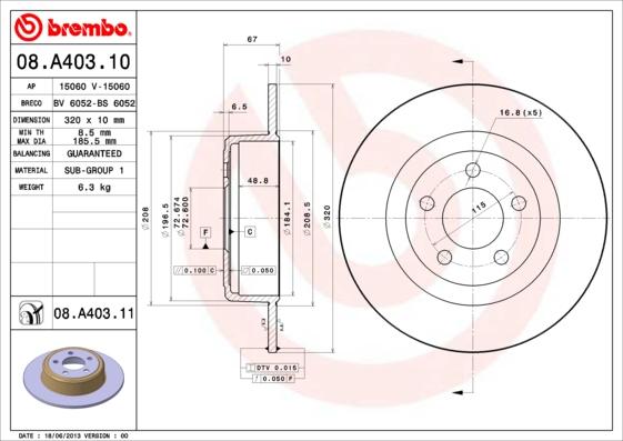 AP 15060 V - Гальмівний диск avtolavka.club