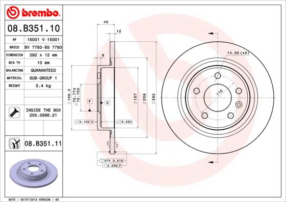 AP 15001 V - Гальмівний диск avtolavka.club