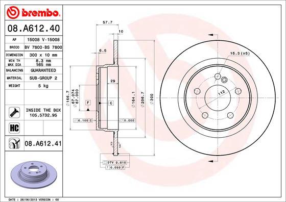 AP 15008 V - Гальмівний диск avtolavka.club