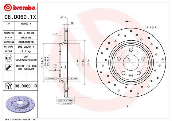 AP 15159 X - Гальмівний диск avtolavka.club