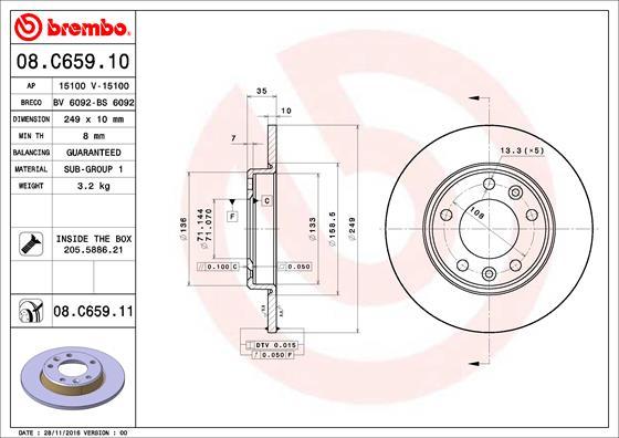 AP 15100 V - Гальмівний диск avtolavka.club