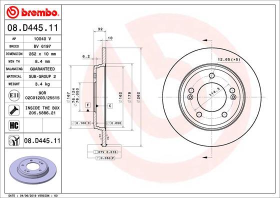 AP 10040V - Гальмівний диск avtolavka.club