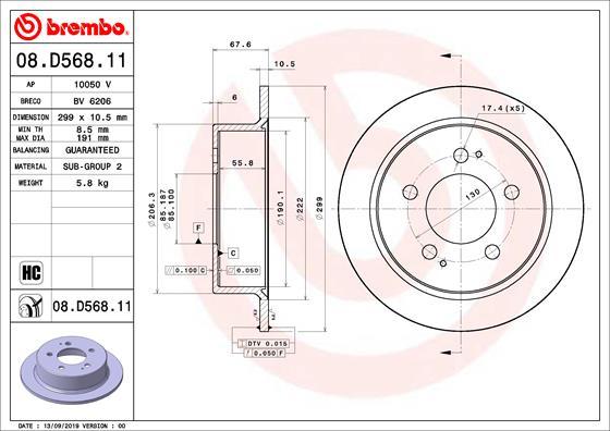 AP 10050 V - Гальмівний диск avtolavka.club