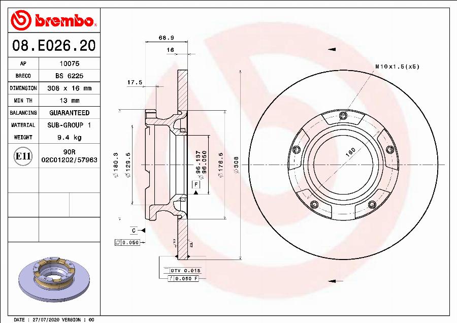 AP 10075 - Гальмівний диск avtolavka.club